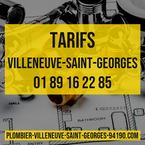 Tarifs plombier Villeneuve-Saint-Georges